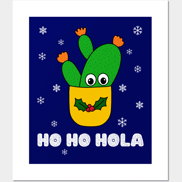 Ho Ho Hola - Opuntia Microdasys Cactus In Christmas Holly Pot Wall Art by DreamCactus